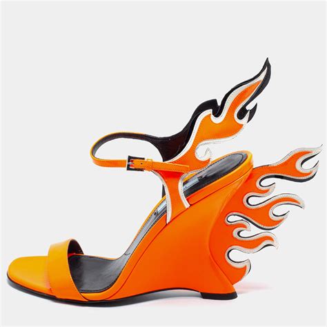 prada flame heels 40|prada kitten heel sandals.